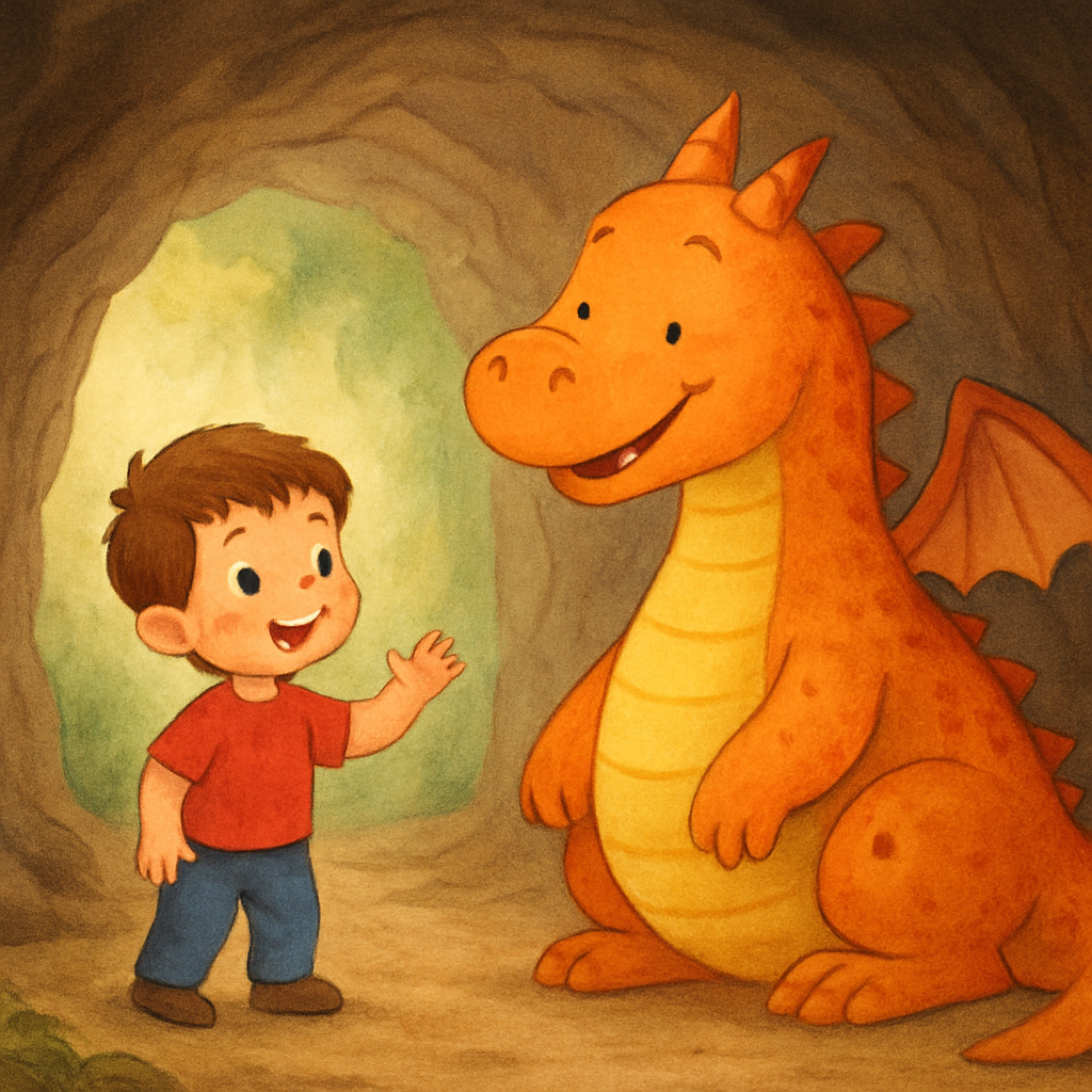 Paco greets a friendly dragon